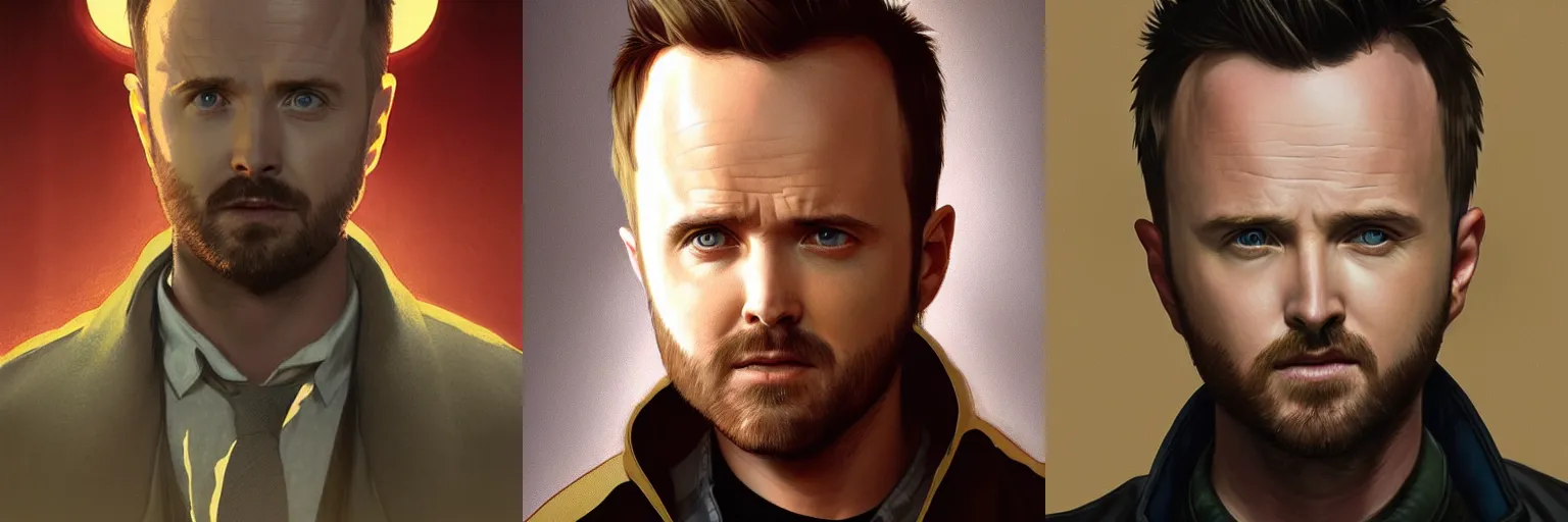 Prompt: portrait of Aaron Paul as a detective, highly detailed, digital painting, artstation, concept art, sharp focus, illustration, art by artgerm and greg rutkowski and alphonse mucha