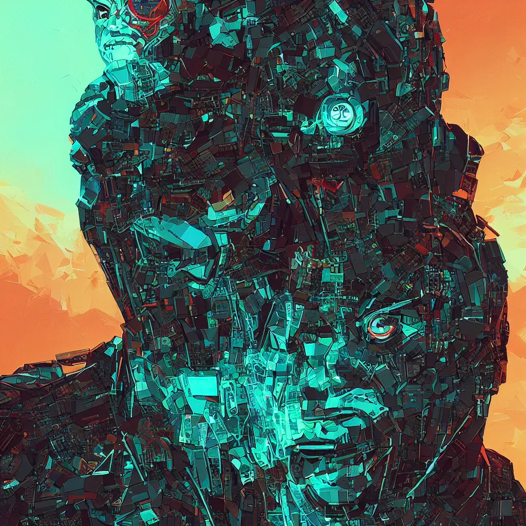 Image similar to portrait of gollum as cyborg, netrunner cyberpunk, artstation, art by petros afshar, tom whalen, laurie greasley and greg rutkowski and ilya kuvshinov