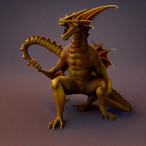 Image similar to 🔥 🐉 🧙♂, blender 3 d render,