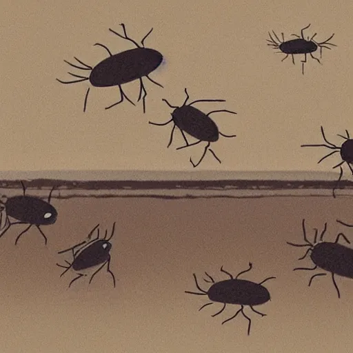 Image similar to animated movie about flies in the style of Eadweard Muybridge