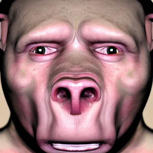 Prompt: human pig hybrid, high definition, photorealistic