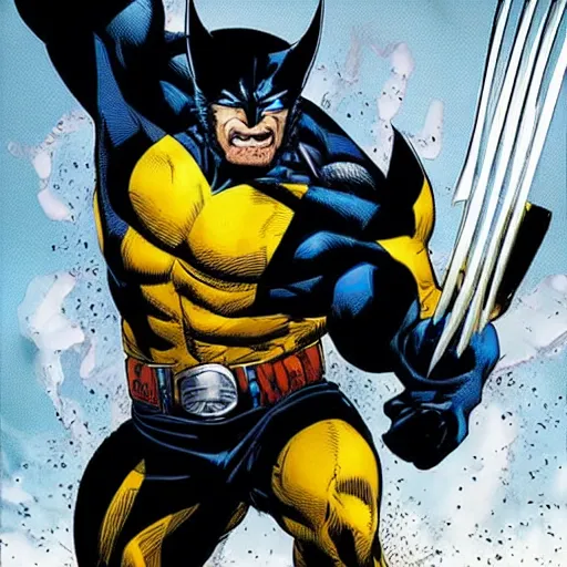 Prompt: Wolverine in the style of Jim Lee