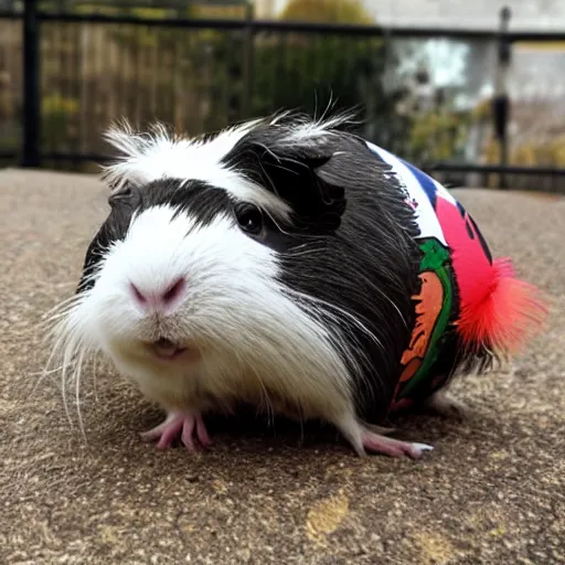 Image similar to punk Guinea pig rock star