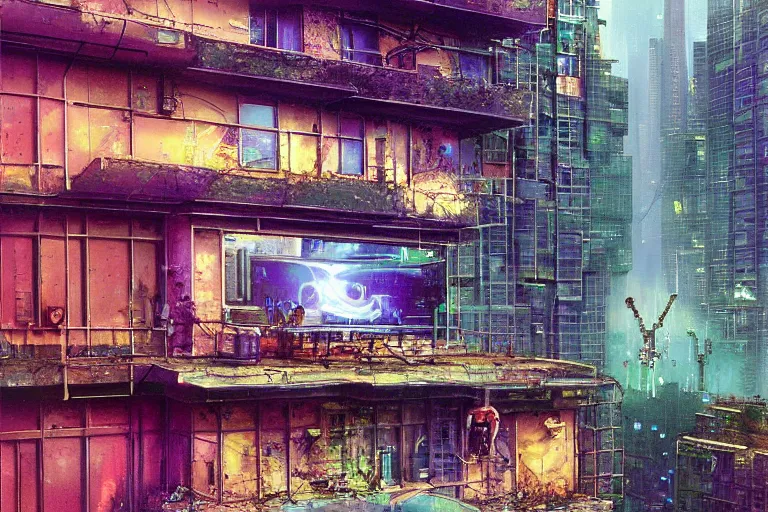 Cyberpunk An Estate Agent Listing Photo External Stable Diffusion 