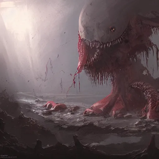 Prompt: lovecraftian horror by eddie mendoza