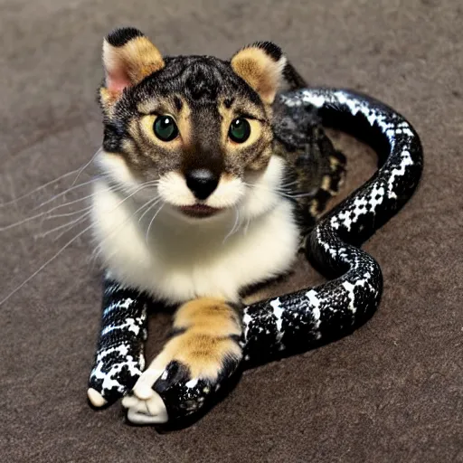 Prompt: Furry snake as a pet