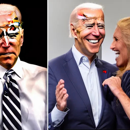 Image similar to joe biden sniffing hair