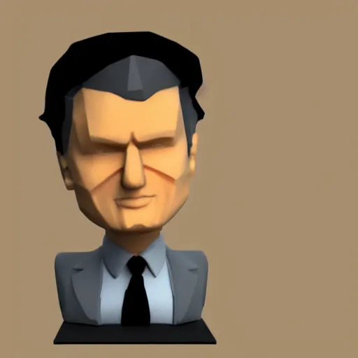 Prompt: trump bobblehead, low polygon model, cs 1.6 texture