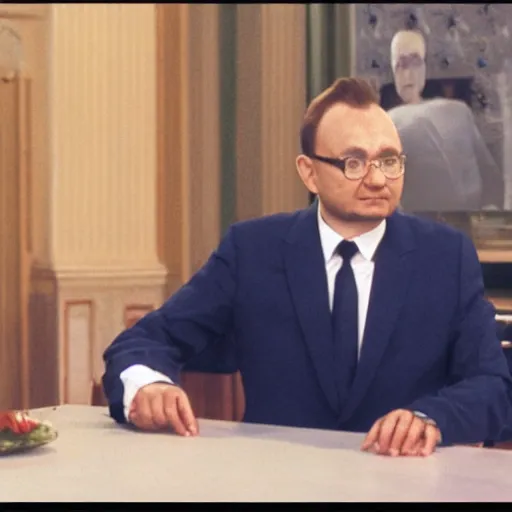 Prompt: Wojciech Jaruzelski in a still from the american sitcom Seinfeld