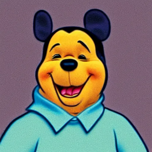 Prompt: Winnie the Pooh with the face of Xi Jinping, caricature