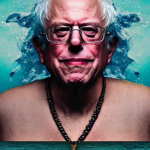 Prompt: Bernie Sanders as a Mermaid, perfect face, intricate, Sony a7R IV, symmetric balance, polarizing filter, Photolab, Lightroom, 4K, Dolby Vision, Photography Award