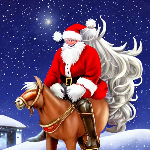 Prompt: Santa centaur