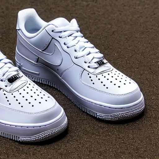 Image similar to a pair of White Nike Air Force One Sneakers