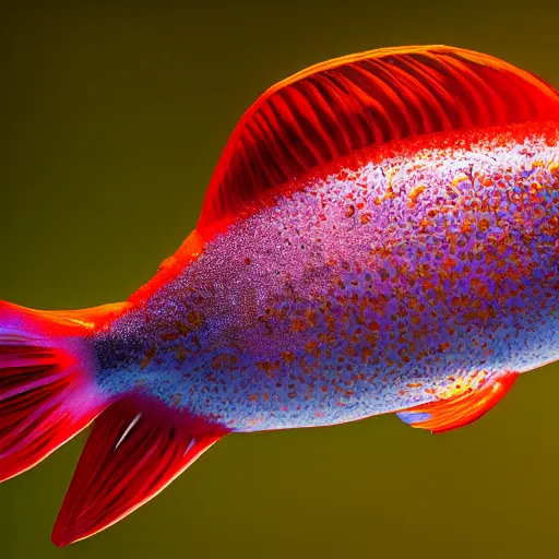 Image similar to a fish with legs. Photograph 8k ultra high Resolution