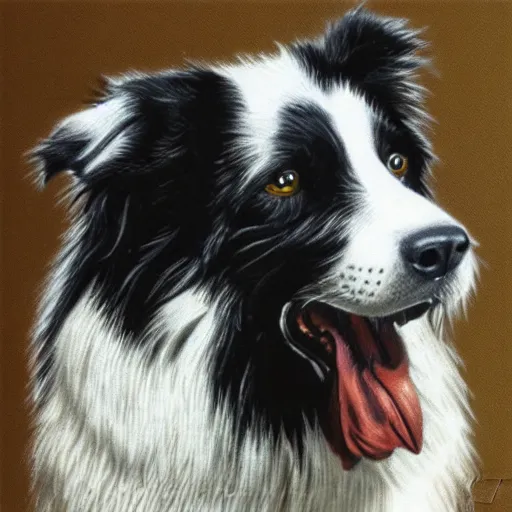 Image similar to border collie with a 1 2 gauge, 8 k, realistic,