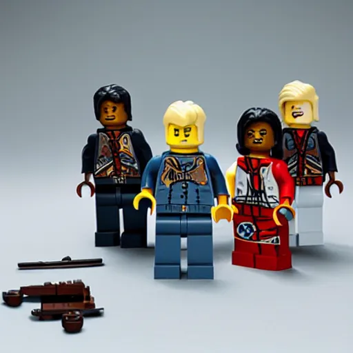 Prompt: the american civil war in lego