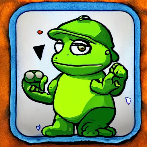 Image similar to small fat pepe the miner