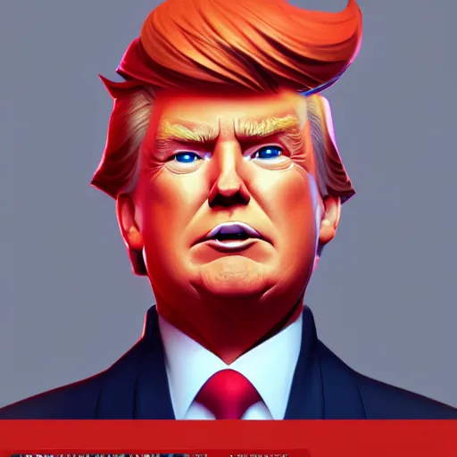 Image similar to Portrait of Donald Trump, Blizzard concept art, global illumination lighting, artstation lois van baarle, ilya kuvshinov, rossdraws