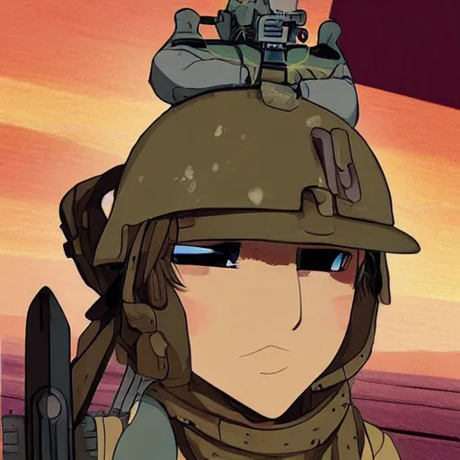 Prompt: desert punk anime