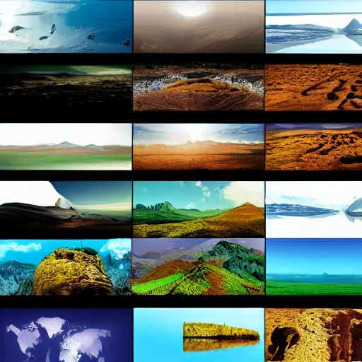 Image similar to planet earth. film strip. 9 frames.