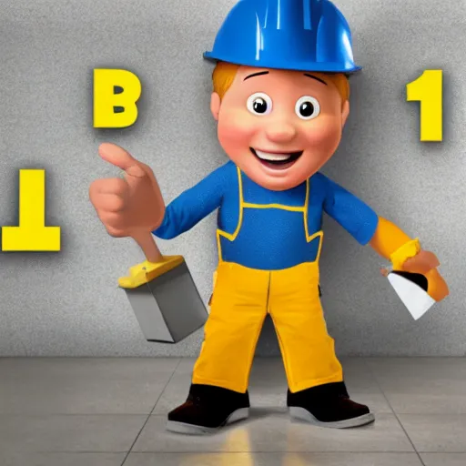 Image similar to bob the builder as a real person, photorealistic, cinematic