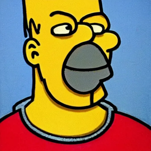 Prompt: Homer Simpson, by Pablo Picasso, masterpiece, vibrant colours, intricate, highly detailed