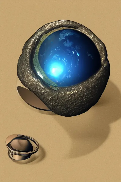 Prompt: planet in the shape of a ring, scifi, artstation