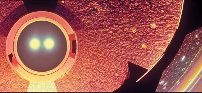 Image similar to film still from 2 0 0 1 : a space odyssey ( 1 9 6 8 ) in the style of cronenberg, super panavision 7 0 lenses, 6 5 mm ( eastman 5 0 t 5 2 5 1 )