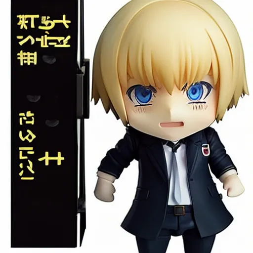 Prompt: Boris Johnson An anime Nendoroid of Boris Johnson, figurine, detailed product photo