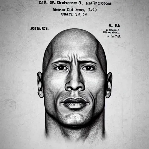 Prompt: US patent of Dwayne Johnson's head