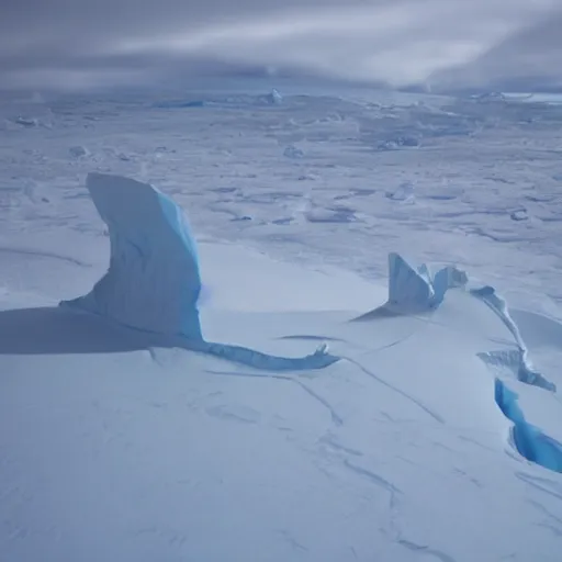 Image similar to evil lurks beneath Antarctica