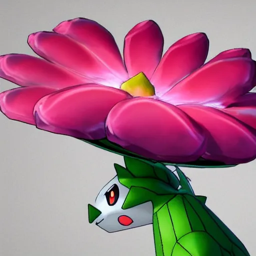 Prompt: A pokemon that looks like A huge flower，Trending on art station. Unreal engine.