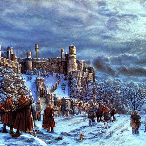 Prompt: Winterfell by Darrell k sweet