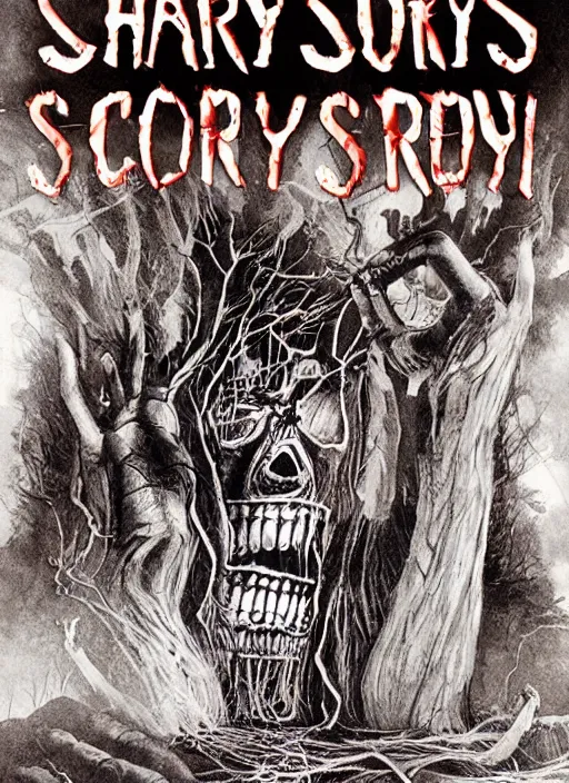 Image similar to book cover of scary stories to tell in the dark paperback novel