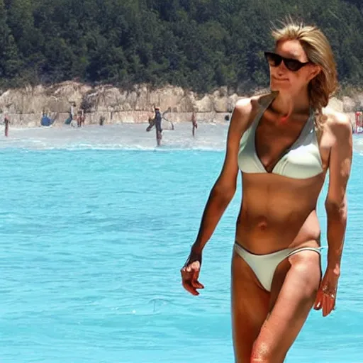 Image similar to vladimir putin in a bikini