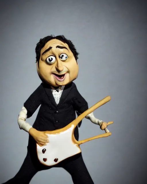 Image similar to John Belushi as a Stop Motion puppet in the style of Coraline and Laika Studios. Studio Lighting