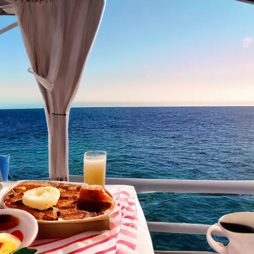 Image similar to good morning breakfast on the sea