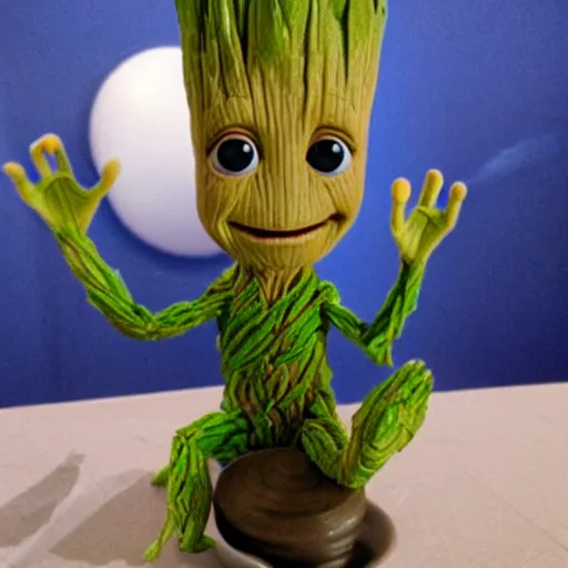 Image similar to baby groot in the muppet show