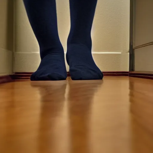 Prompt: sock on the floor in a hallway