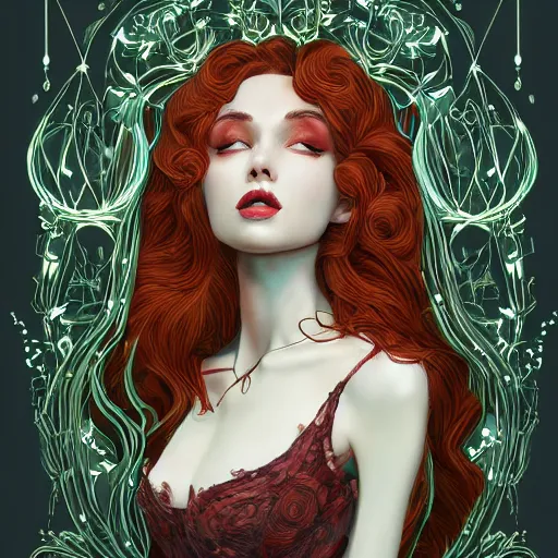 Prompt: the portrait of an unimaginably beautiful, graceful, elegant, and sophisticated young vampire woman made of bulbs of garlic, an ultrafine detailed illustration by james jean, intricate linework, bright colors, final fantasy, behance contest winner, vanitas, angular, altermodern, unreal engine 5 highly rendered, global illumination, radiant light, detailed and intricate environment