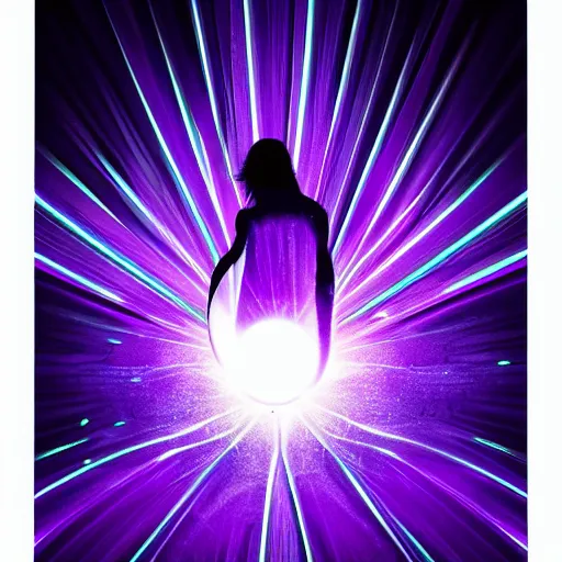 Image similar to a purple shield emanating a mysterious purple glow, purple energy, ability image, dark background, digital art, strong contrasts