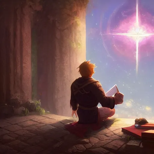 Prompt: kirby reading the bible, religious, christianity, video game, nintendo, high qiality, loading screen, unreal engine, fantasy art by greg rutkowski, loish, rhads, ferdinand knab, makoto shinkai and lois van baarle, ilya kuvshinov, rossdraws, tom bagshaw, global illumination, radiant light, detailed and intricate environment