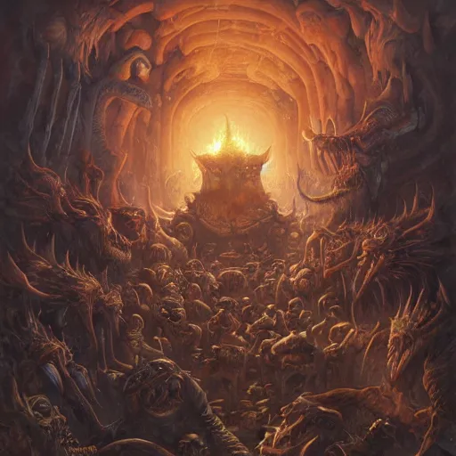 Image similar to hell is other people by justin gerard, deviantart