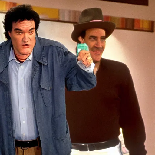 Image similar to quentin tarantino in the tv show seinfeld