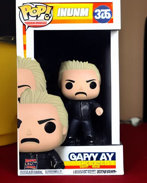 Image similar to A Gary Busey Funko Pop. Photographic, photography