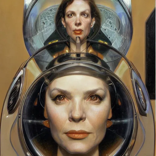 Image similar to portrait of a sci - fi woman, by donato giancola, berthold woltze, and norman rockwell.