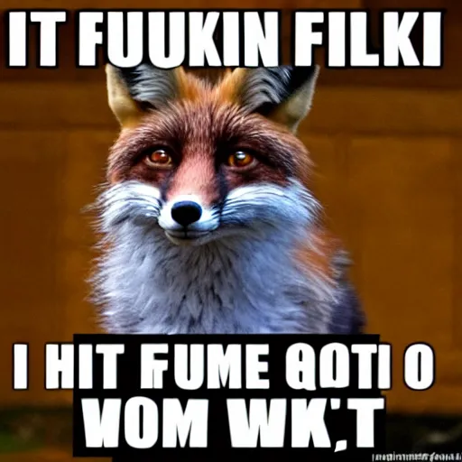 Prompt: it fukin wimdy, fox