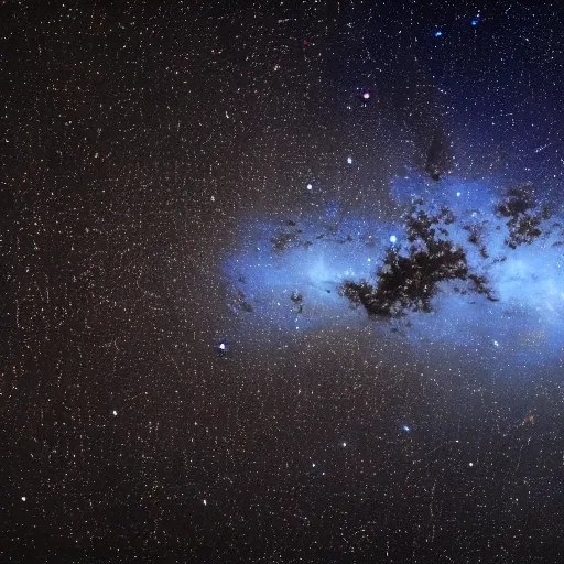 Prompt: Stunning 4K photograph of a sky filled with black star, NASA