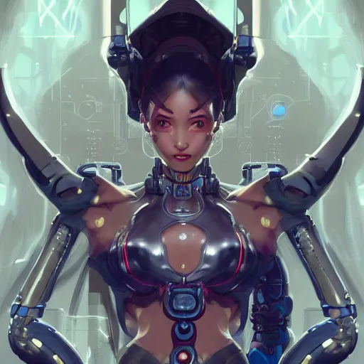 Image similar to a portrait of a beautiful cybernetic chun li, cyberpunk concept art by pete mohrbacher and wlop and artgerm and josan gonzales, digital art, highly detailed, intricate, sci-fi, sharp focus, Trending on Artstation HQ, deviantart, unreal engine 5, 4K UHD image