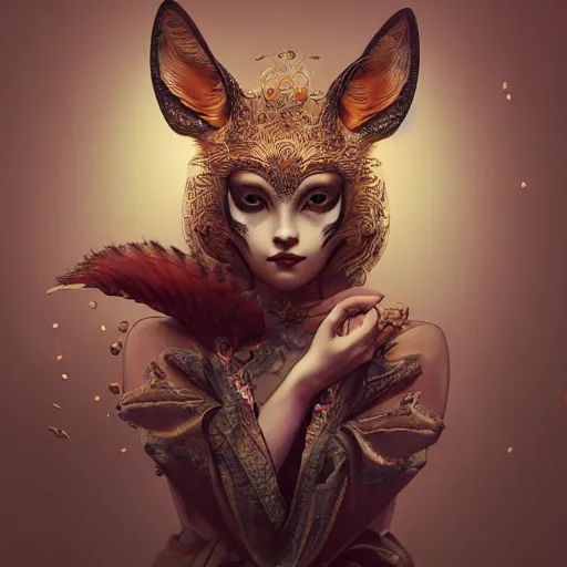 Prompt: a Photorealistic dramatic fantasy render of a beautiful woman wearing a beautiful intricately detailed Japanese Fox Kitsune mask and clasical Japanese Kimono by WLOP,Artgerm,Greg Rutkowski,Alphonse Mucha, Beautiful dynamic dramatic dark moody lighting,shadows,cinematic atmosphere,Artstation,concept design art,Octane render,8K The seeds for each individual image are: [4249131414, 2708460799, 1935390975, 2305772799, 2109365119, 1356271615, 3392290303, 780024895, 1934705279]